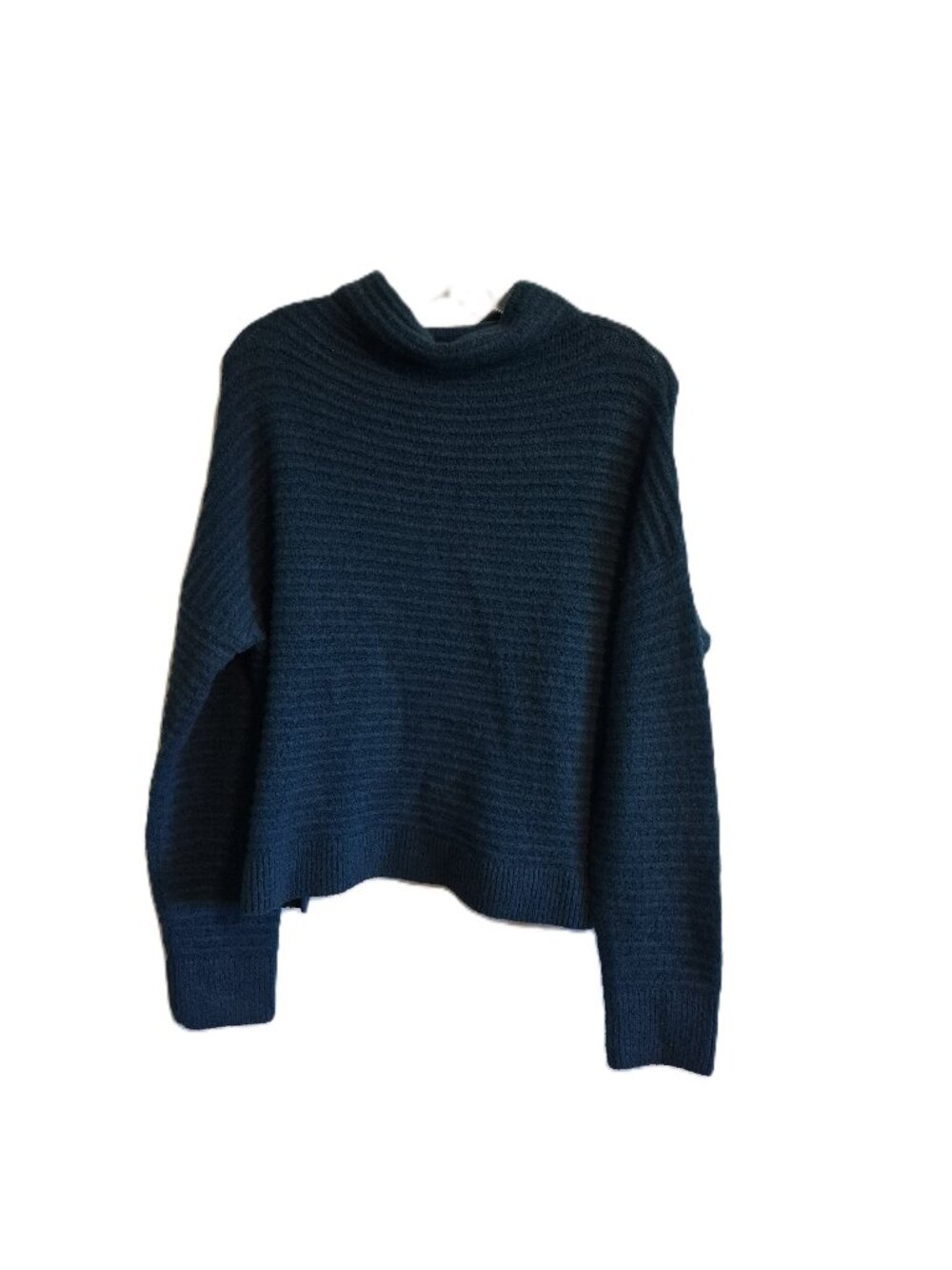 Madison Funnel Neck Sweater Large Blue